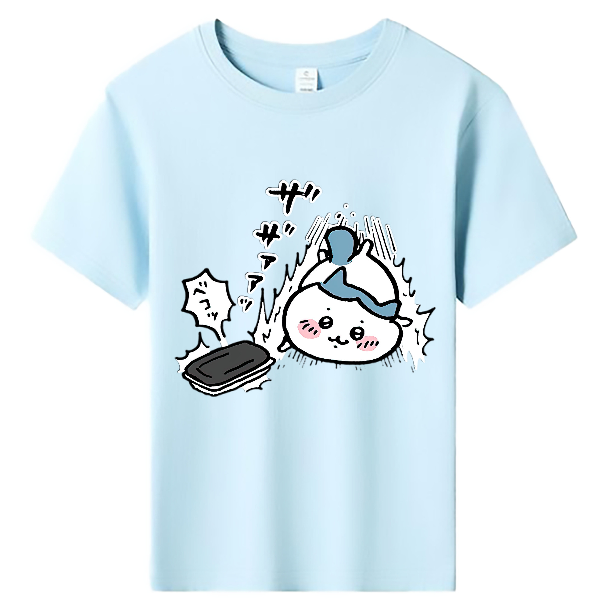 （画像用） ちいかわ ハチワレ Chii-kawa hachiware 綿100％キッズTシャツ（フロントプリント）